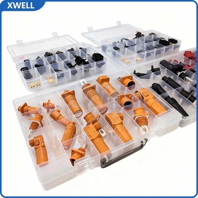 High Voltage Connector 150A 200A 250A High-Voltage Energy Storage Connector for Battery Management Systems Lithium Battery (BMS) Copper Through-Wall Output Energy Storage Connector