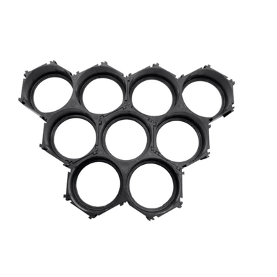 Cylindrical  ABS 18650 Battery Holder 2 Cell 6P 10P 13P Size Black Color