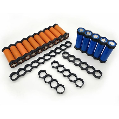 Cylindrical  ABS 18650 Battery Holder 2 Cell 6P 10P 13P Size Black Color