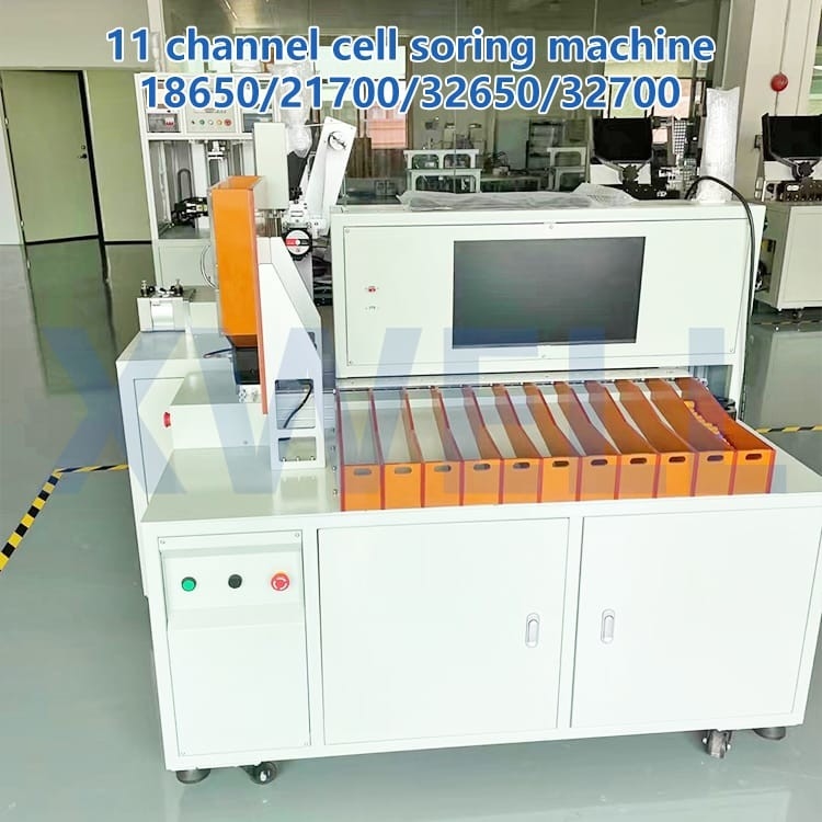 11 Channels Cylindrical Cell Sorting Machine 80PPM Touch Screen Sorter Battery Selector