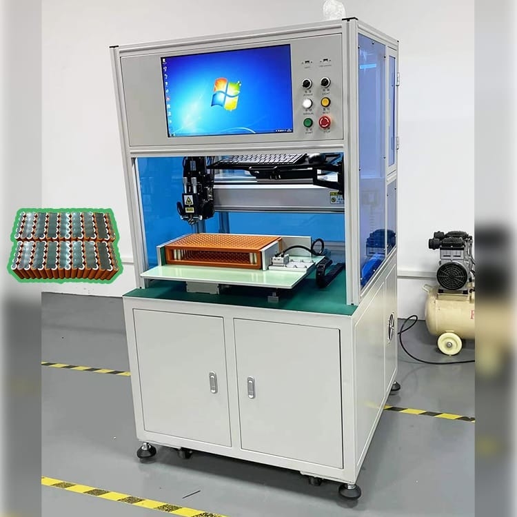Single Side Automatic Battery Pack Spot Welding Machine For 18650 21700 Cylindrical Cell