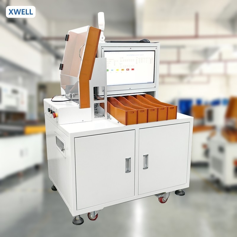 Automatic 5-Channel Cylindrical Battery Sorting Machine For 18650, 26650, 32650, 21700 Cells With Voltage And Resistance