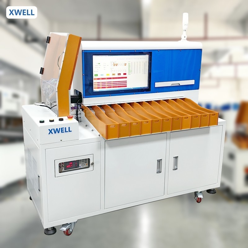 11 Channel Cylinder Battery Automatic Sorter Battery Cell Sorting Machine For Lithium Battery Pack