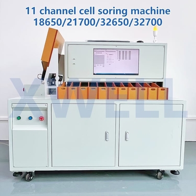 11 Channel Cylindrical Battery Sorter 18650 26650 32650 21700 Battery Sorting Machine