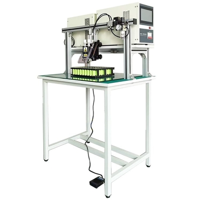 Manual Gantry Lithium Cylindrical Cell Spot Welding Machine AC Pedal For 18650 21700