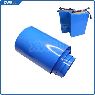 Good price Blue Cross-Linked PE Heat Shrink Tube 50mm Flat Width 100m Roll for 21700 26650 Battery Cell Insulation Sleeve 120℃ online